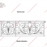 Média réf. 1211 (2/2): Rampe d'escalier en fer forgé, style Classique et baroque, modèle médaillon
