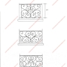 Média réf. 649 (8/16): Appuis de fenêtre en fer forgé, style traditionnel, modèle médaillon 1