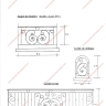Média réf. 651 (10/16): Appuis de fenêtre en fer forgé, style traditionnel, modèle médaillon 1
