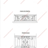 Média réf. 661 (2/2): Appuis de fenêtre en fer forgé, style traditionnel, modèle médaillon 3